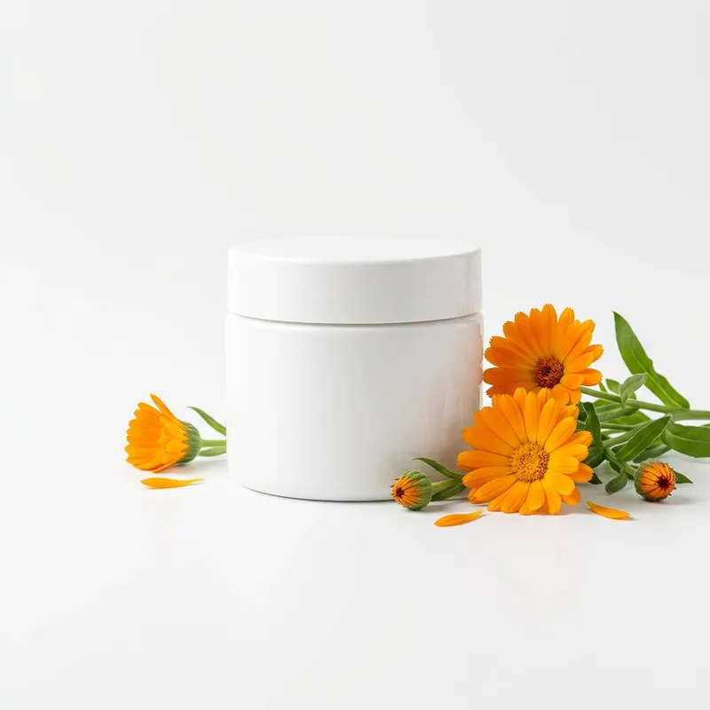 Crema hidratante de caléndula — envase para maquila marca propia